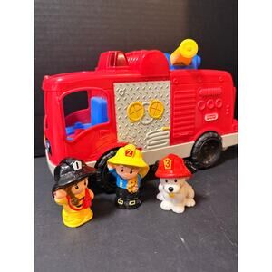 FP Little People Helping Others Fire Truck musical 2 firefighters Dalmatian